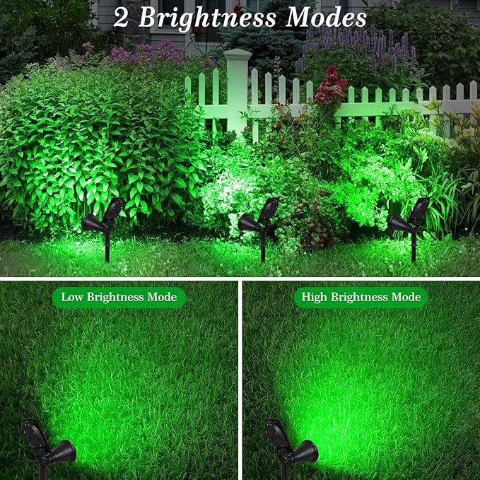 T-SUN 2-Pack Green Laser Spotlights – Waterproof Outdoor Landscape Lighting with Adjustable Brightness