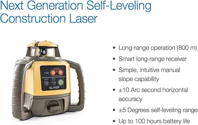 Spectra Precision LL300N-BCA Auto Self-Leveling Rotary Laser Level – ±3/32" Accuracy, 1,650 ft Range, IP66, Includes Carrying Case