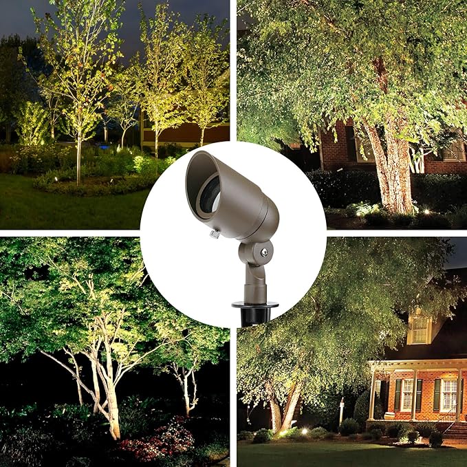 Low Voltage Landscape Lighting Spotlights - Waterproof LED Garden Lights (GL103-BZLED8)