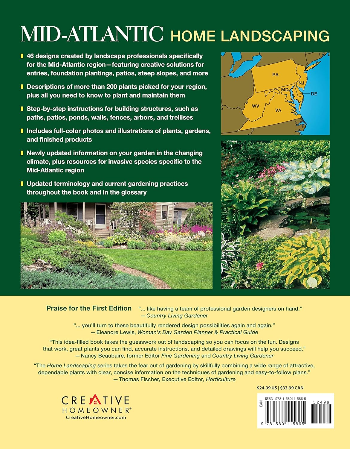 Mid-Atlantic Home Landscaping (4th Edition): Landscape, Plant, and Garden Design for Your Region