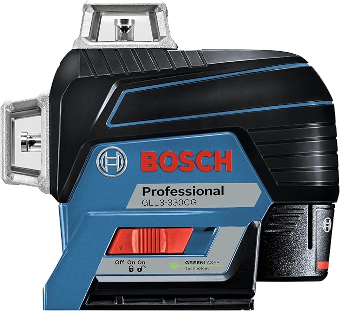 Bosch GLL3-330CG 360-Degree Three-Plane Alignment Line Laser – Precision Laser Level with Green Beam for Professional Use
