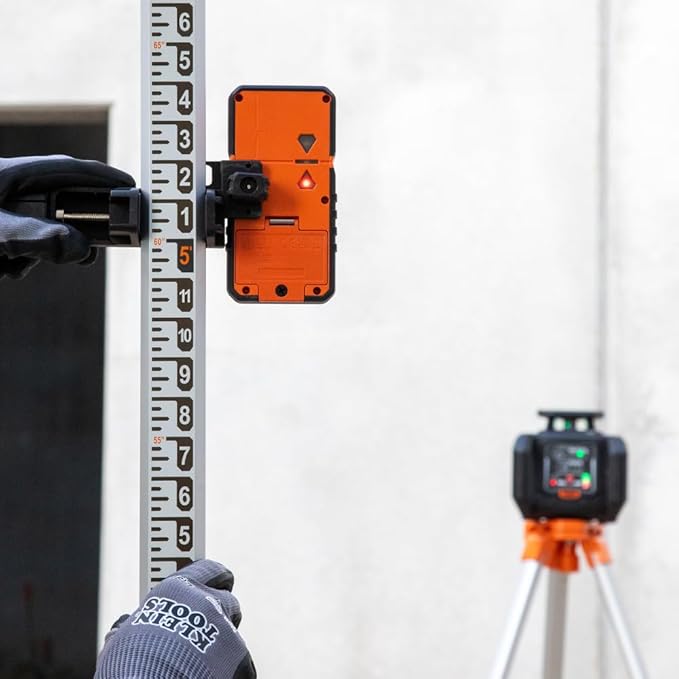 Klein Tools 93RLS Self-Leveling Green Rotary Laser Level Kit – 1,150 ft Range, Rechargeable Battery, Hard Case & Tripod