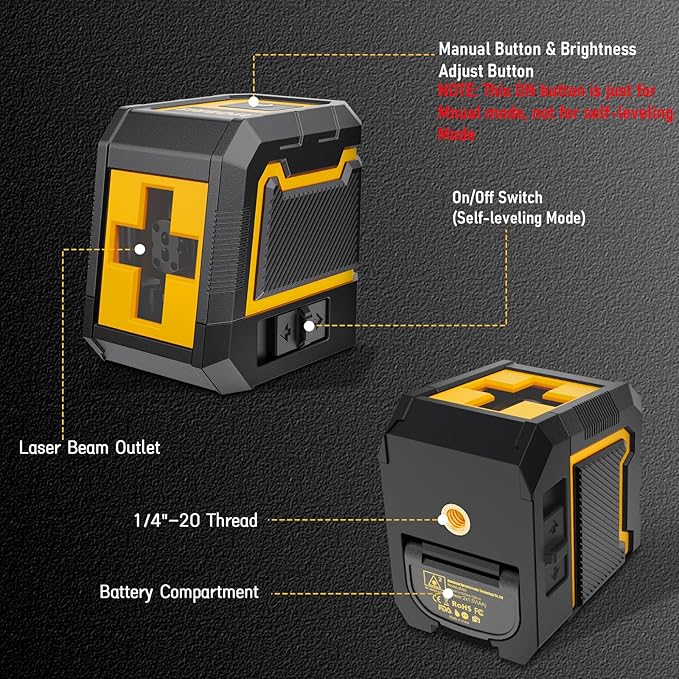 ASOBRIS Laser Level Self-Leveling 360° Horizontal & Vertical with Tripod for Construction & Renovation