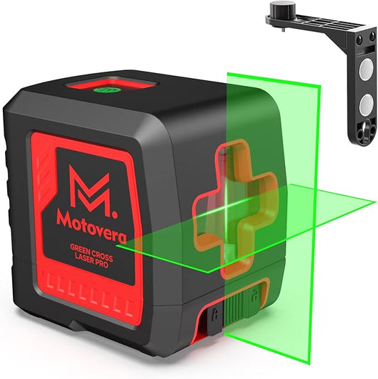 Motovera Laser Level with Brightness Adjustment and Waterproof Design