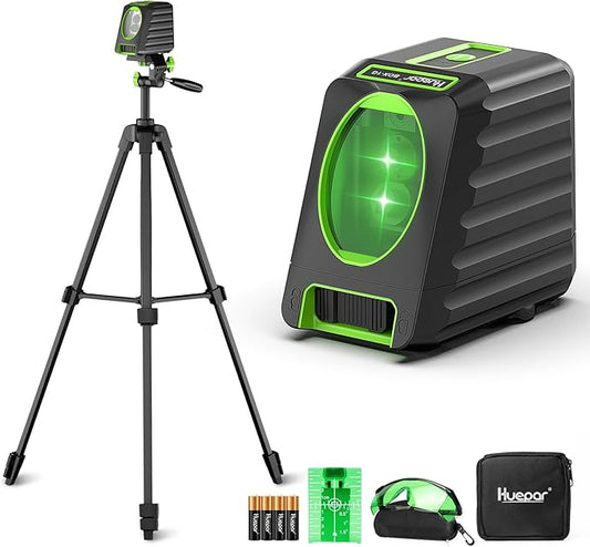 Huepar Laser Level 3D 360° with Pulse Mode & 197Ft Range for Construction and DIY Projects