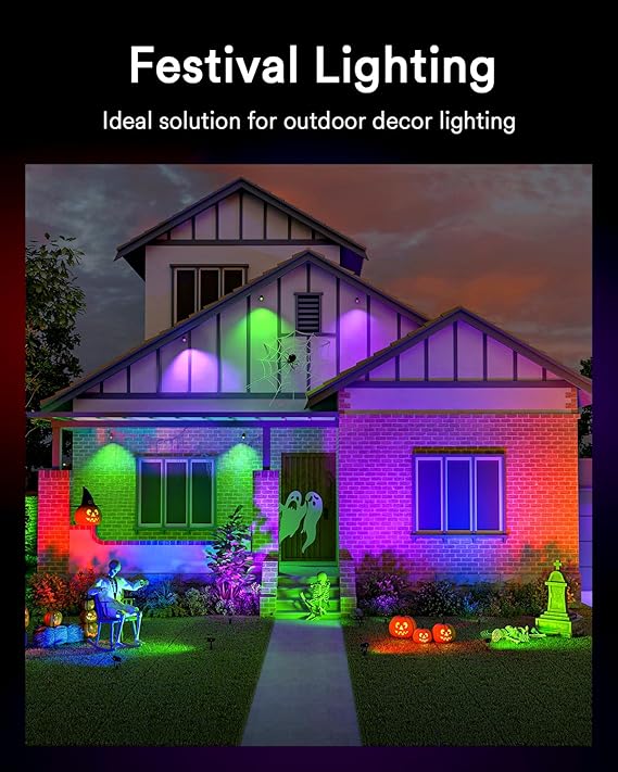 Lumary Outdoor Landscape Spotlights – Compatible with Alexa & Google Assistant, Waterproof LED Garden Lights (2-Pack)