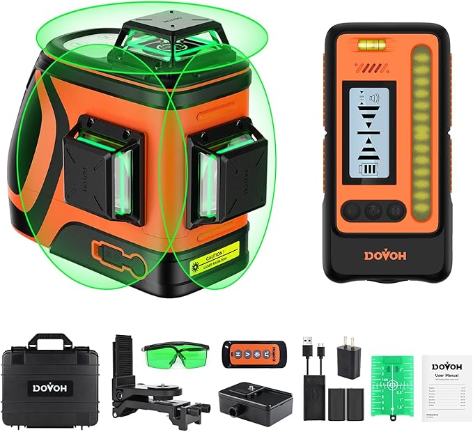 DOVOH Outdoor Laser Level Receiver – Laser Receiver for Accurate Leveling and Alignment