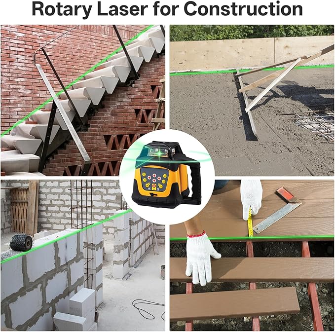 16-Line 4D 360° Green Self-Leveling Laser Level – Rechargeable, Waterproof, with Remote Control