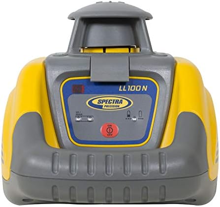 Spectra Precision LL100N Self-Leveling Rotary Laser Level Kit – HR320 Receiver, Rod Clamp, Carry Case & Batteries